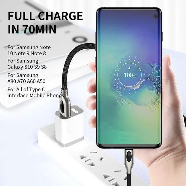 Alt view image 2 of 5 - i Type C USB Cable For  Galaxy S10 S9 S10E Plus A50 Note 10 9 8 Quick Charge 3.0 4.0 PD  Phone Charger