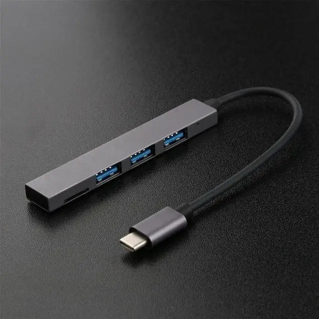Alt view image 5 of 5 - 4 in 1 USB 3.1 Type-C Hub To USB 3.0 Magnesium Alloy Hub with TF Reader Slot 3 Port for MacBook Pro/Air 2018