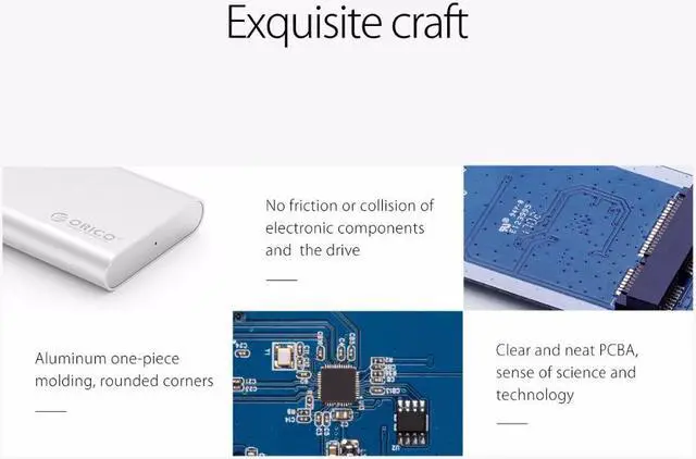 Alt view image 2 of 5 - Aluminum Mini mSATA SSD Enclosure HDD Case USB 3.0 5Gbps High-Speed Screw Fixing Hard Driver External Storage Box