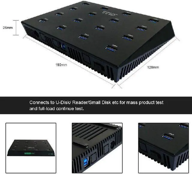 Alt view image 3 of 5 - 16 port Multiple usb 3.0 flash drive duplicator hub batch copy for HW 3G modems /TF card Reader U-Disk a-163