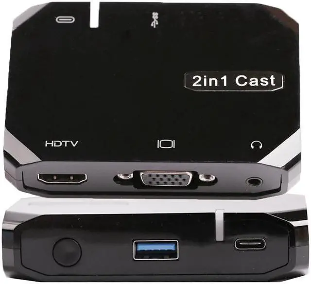 Main image of Wifi USB  Cable 2in1 VGA HDMI Adapter Display Airplay Phone to TV HDTV For iPhone XR   P30 iOS Android