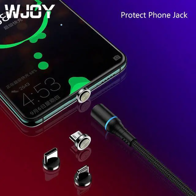 Alt view image 3 of 5 - 5A Magnetic Cable Micro USB Type C Full Agreement Fast Charging  Sync Magnet Charge For iPhone for  CC39 3 Pack