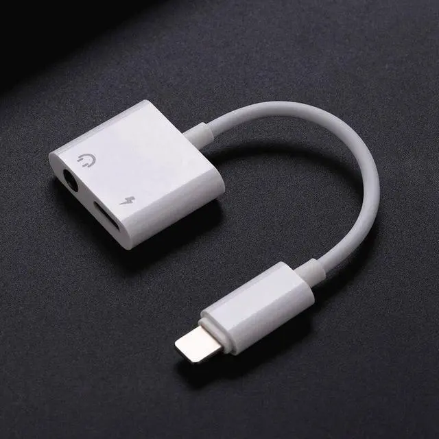 Alt view image 2 of 5 - 2 in 1 Audio Adapter charging Earphone Cable For iphone8/x/plus/ipad Aux Jack headset For Lighting 3.5 mm To Headphone splitter