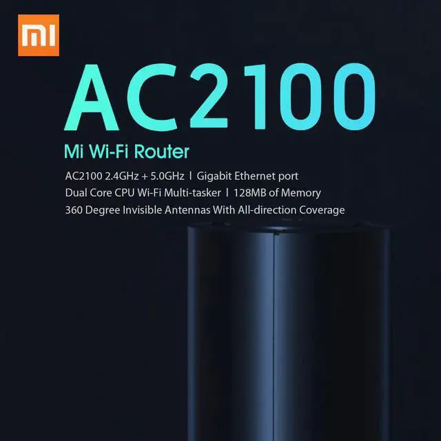 Alt view image 2 of 5 - 100% Original  Router AC2100 1733Mbps WiFi Repeater Gigabit Ethernet Port 2.4G 5G WiFi 128Mb Mi WiFi Router APP Control