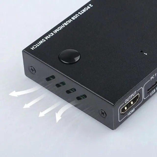 Alt view image 5 of 7 - KVM Switch Button Switcher USB Port With Cable Computer Accessory For Monitor Keyboard Mouse @M23