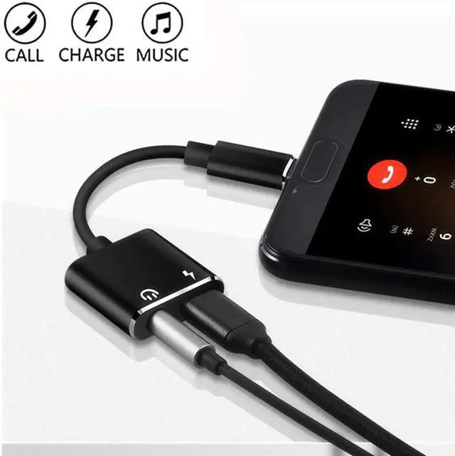 Main image of C Aux Jack Headphone Adapter Charger Audio Cable USB C -C to 3.5mm Earphone Splitter Charging For Mi 8 Lite A2 (L1130)