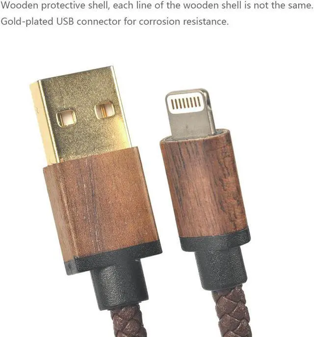 Alt view image 4 of 5 - MFi Certified For Lightning Cable 60cm PU Leather Durable and Fast Charging Cable for iPad,iPhone Xs/XS Max/XR/8/7Plus/6s/5s etc