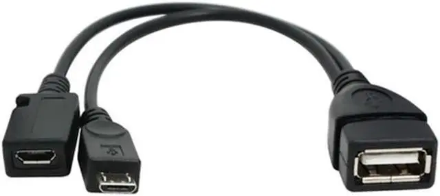 Alt view image 2 of 5 - 2 in 1 OTG Adapters micro usb male female to USB female cable OTG adapter for Andriod Phone