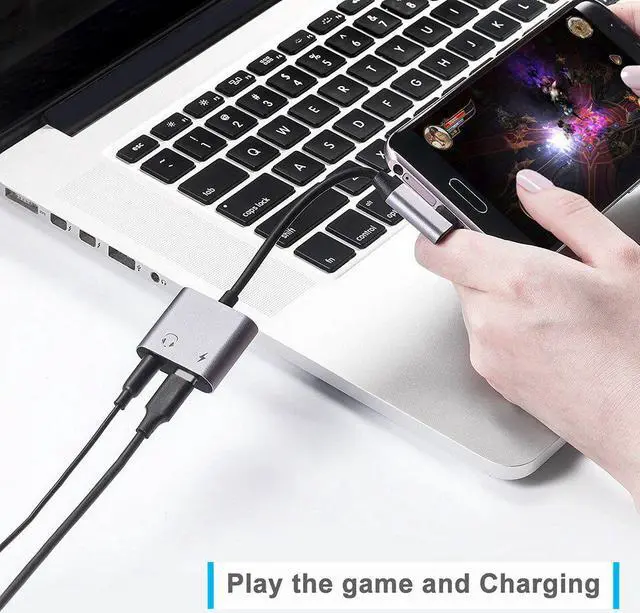 Alt view image 4 of 5 - DAC Usb Type C To 3.5mm+Usb-C Headphone Jack Adapter Aux Digital Audio Cable for Ipad Pro  S20 Ultra Note 10 Plus 5G