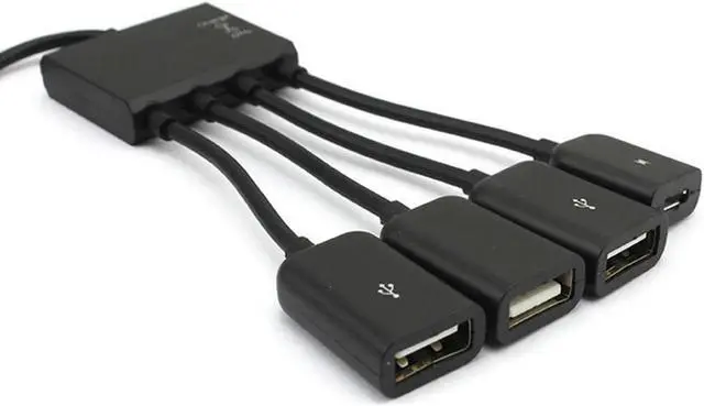 Alt view image 3 of 5 - 4 in 1 Micro USB OTG Power Multi-Function Male to Female HUB Charging Host Cable Adapter for Android Phone Tablet  Galaxy