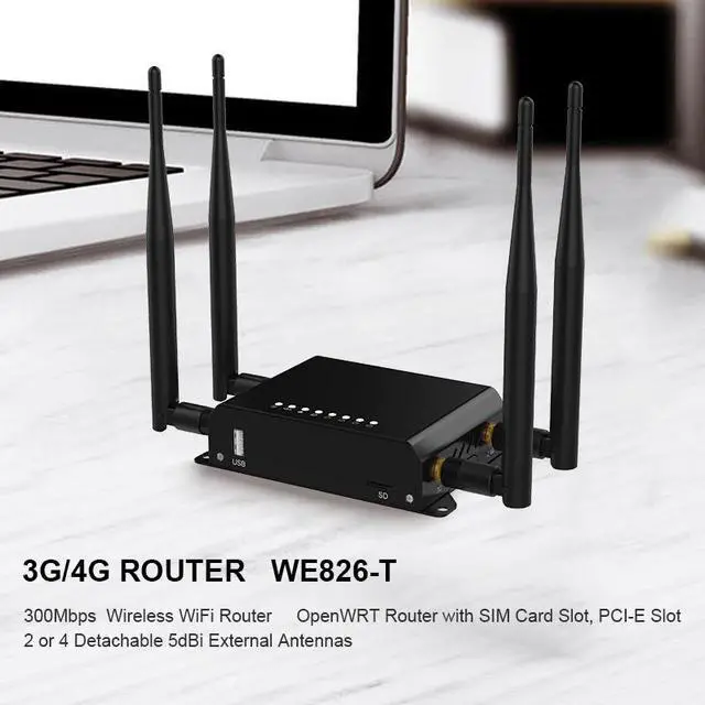 Alt view image 3 of 5 - Wi Fi Watchdog With 4 External 5dBi Antennas 3G 4G LTE SIM Card Wifi openWRT Factory Wholesale WE826-WD