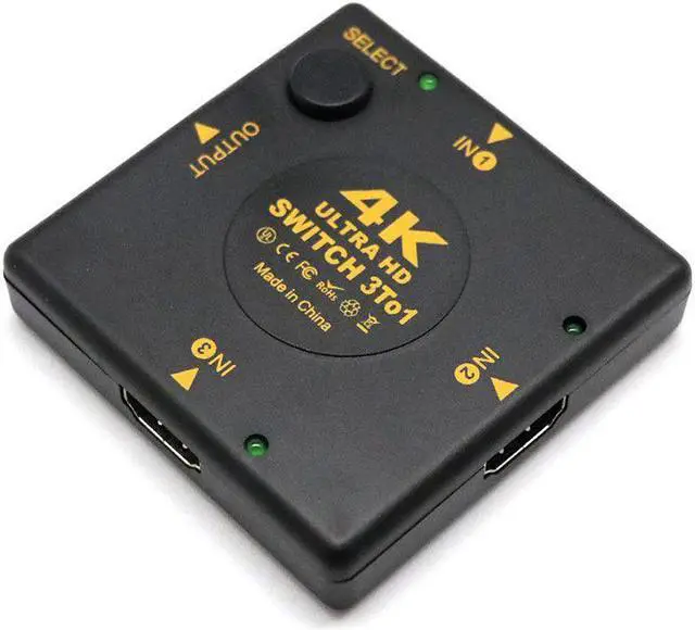 Alt view image 4 of 5 - 4K HDMI Switch Box Selector 3 In 1 Out kvm o Extractor Hub Splitter Switcher
