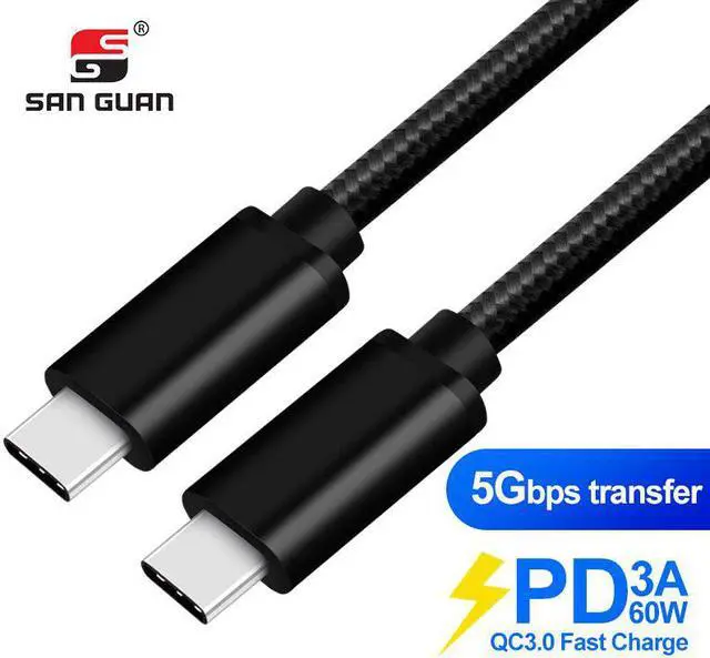 Main image of 10ft USB-C Type Cable PD 3A 60W Quick Charge USB Type C Cord USB-C Charger 5GB  for  Galaxy S20 Redmi Note8 Mac