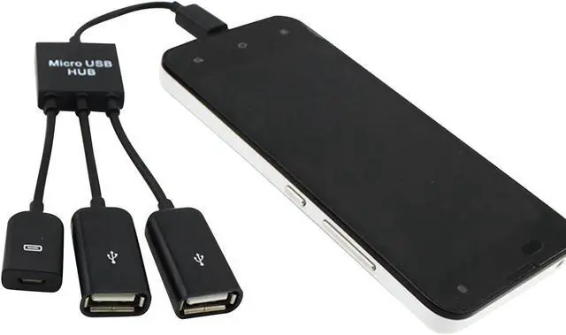 Alt view image 2 of 5 - 4 in 1 Micro USB OTG Power Multi-Function Male to Female HUB Charging Host Cable Adapter for Android Phone Tablet  Galaxy