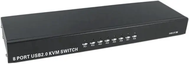 Alt view image 3 of 5 - Size 8 Ports USB 2.0 External KVM Switch Box Manual Switcher Support for 1920x1440 VGA Splitter Adapter