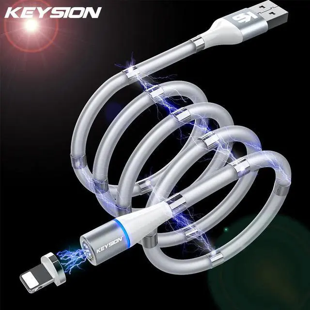 Main image of 3A Quick Magnetic Charger 3.0 Micro USB Cable for iPhone   Fast Magnetic Phone Charging Cord Type C Cable