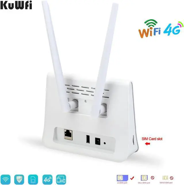 Alt view image 4 of 5 - 4G LTE Router CPE support SIM card Lan port 300Mbps 4G LTE CPE Mobile WiFi Wireless Router work with 32 WiFi Users