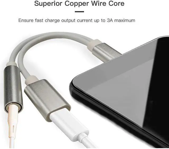 Alt view image 4 of 5 - 2020 Newst 2 In 1 Type C To 3.5 Mm Charger Headphone AUX Audio Jack USB C Cable Adapter Dropshipping