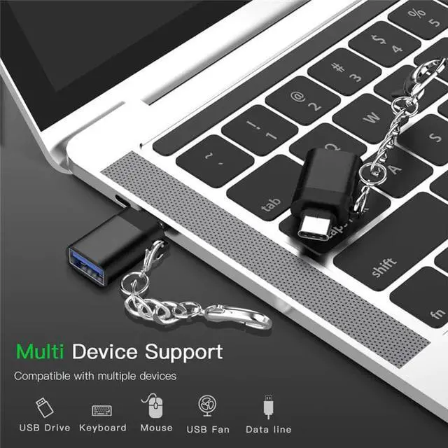 Alt view image 4 of 5 - C OTG Adapter USB C Male to USB 3.0 Female  Sync Converter USB-C -C Cable for    Mouse Keyboard