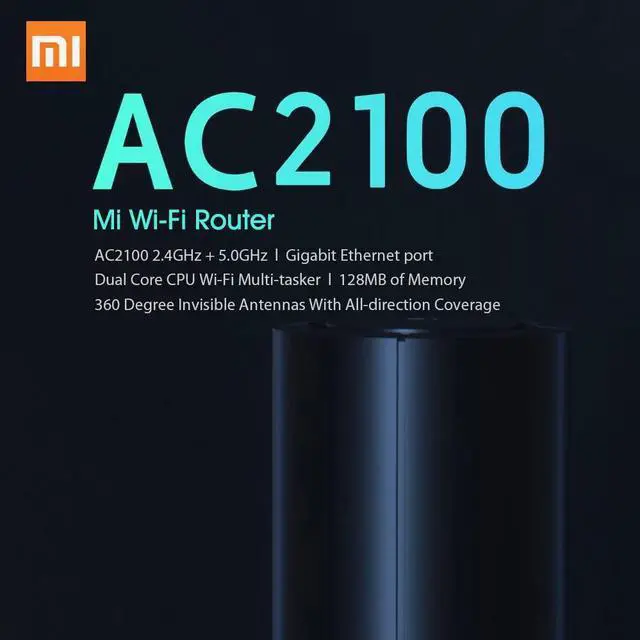 Alt view image 2 of 5 - Original  Mi Router AC2100 Gigabit Ethernet Port Dual Frequency WiFi 2.4G 5G  360° Coverage Dual Core CPU Game Remote
