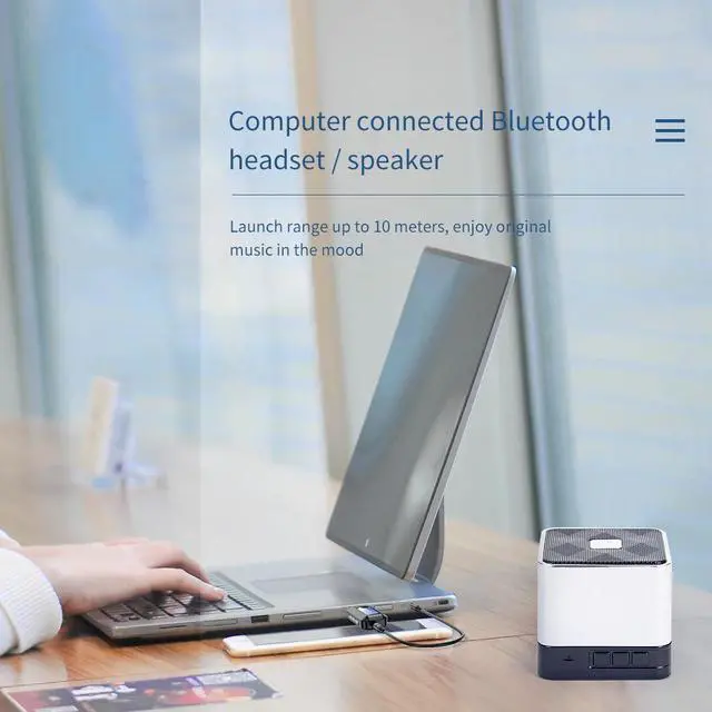 Alt view image 5 of 5 - 2 in 1 Bluetooth 5.0 Audio Transmitter Receiver with LCD Display Mini Portable AUX USB Wireless Audio Adapter for TV Car PC