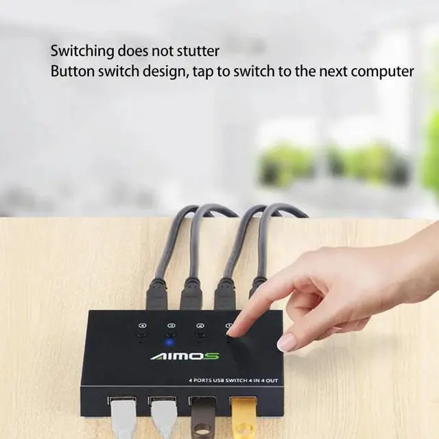 Alt view image 4 of 5 - 4K USB HDMI KVM Switch Box 4Kx2L HDMI KVM Switch (with 4 USB Cables)