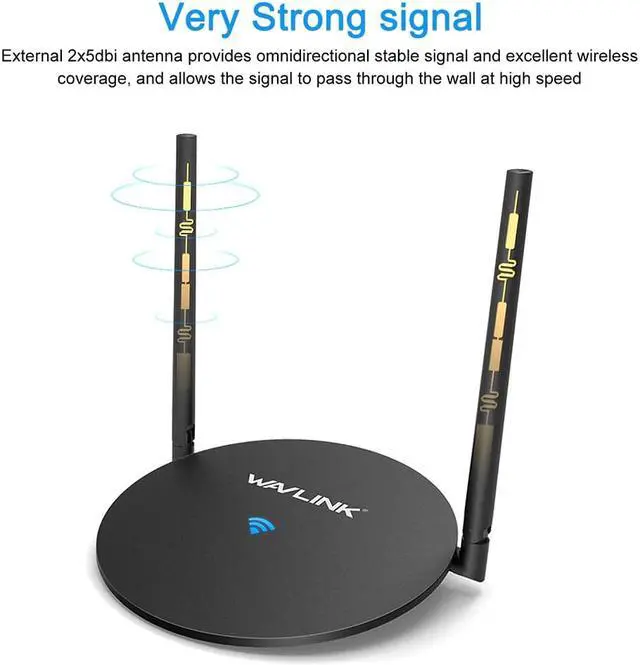 Alt view image 4 of 5 - Original Wifi Router 300Mbps Wireless router WiFi repeater With 1WAN+3LAN Ports 2x5dBi Antennas Access point wifi Range extender