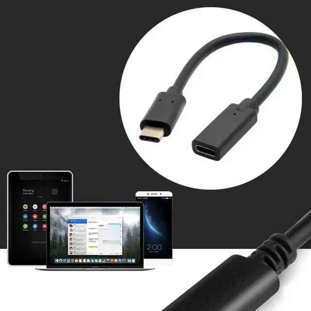 Alt view image 2 of 5 - Extender  Converter Cable Male To Female Charger USB Cable Type-c Adapter Extension