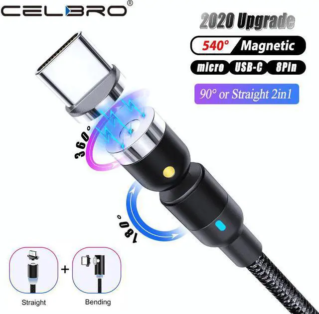 Main image of 2M Magnetic Charging Cable Micro Usb Type C Magnet Cable 360 Degree Rotate Fast Charger Cabel for  S20 +  Mi 10 Pro