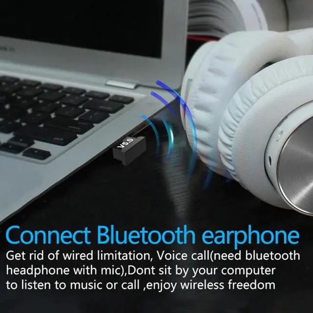 Alt view image 3 of 5 - Connection V5.0 Bluetooth Adapter USB Dongle Wireless Desktop Computer Transmitter Bluetooth Audio Receiver