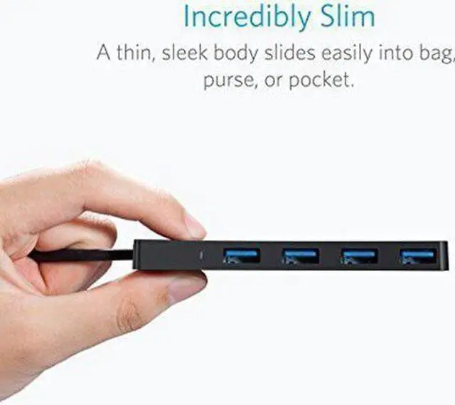Alt view image 3 of 5 - 4-Port USB 3.0 Ultra Slim Hub for Macbook, Mac Pro/mini, iMac, Surface Pro, XPS, Notebook PC, USB Flash Drives, Mole HDD,