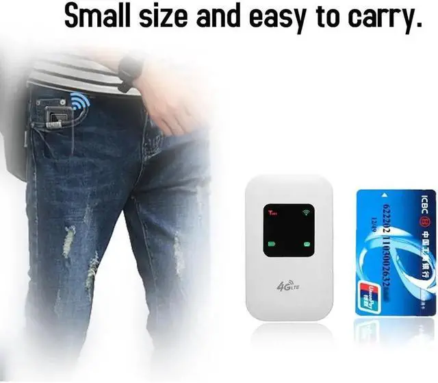 Alt view image 4 of 5 - 150M Mobile Hotspot Pocket/Portable/Wireless/Mini Wi-Fi MiFi Unlocked SIM Card LTE Router Modem WiFi 4G Router Car wifi