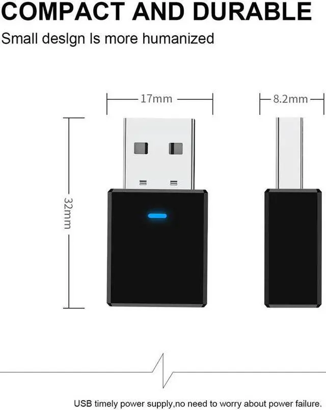 Alt view image 3 of 5 - Bluetooth Receiver Transmitter Bluetooth 5.0 Dongle AUX RCA USB 3.5mm Jack Audio Wireless Adapter For TV PC Car Kit