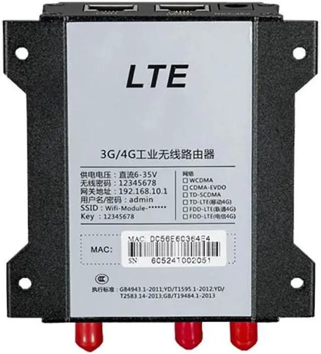 Alt view image 3 of 4 - 4G/3G LTE Industrial Wireless WiFi Router 2.4HZ 300M W/SIM Card Slot EC25-AU Mini PCIe Modem Wide Voltage DC7V-35V VPN PPTP L2TP