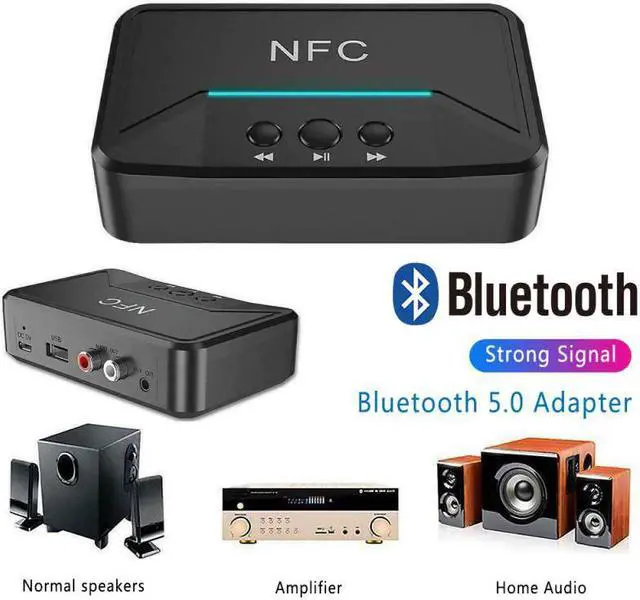 Main image of Wireless NFC Bluetooth 5.0/4.2/4.1/4.0/3.0/2.0/1.0 Receiver 3.5mm AUX HiFi Stereo Audio Adapter For Car Speaker