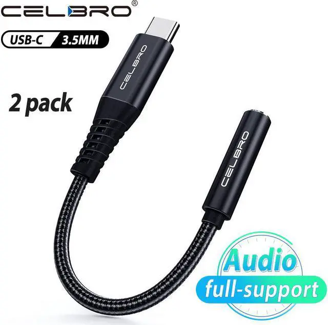Main image of 2pack 3.5mm Audio Cable 3.5 Jack For  Note 10 9 S10  7t Pro Mi 9 8 Usb Type C To 3.5 Mm AUX Headphone Jack Adapter