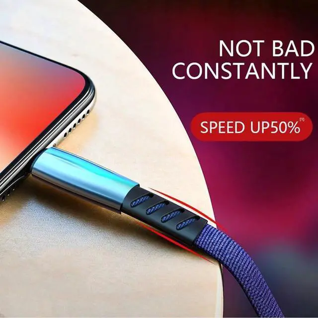 Alt view image 5 of 5 - For iPhone Cable 3A Fast Charging For Micro USB TYPE C Mole Phone Cable 1M 2M  Wire For  11 Pro Android  Cables