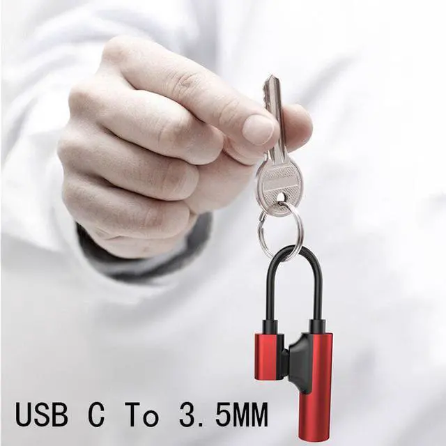 Alt view image 5 of 5 - 3.5MM To USB Type C Adapter Cables 3.5 MM Connect Charging Audio To USBC Adaptors Type-C Coverter Adapters