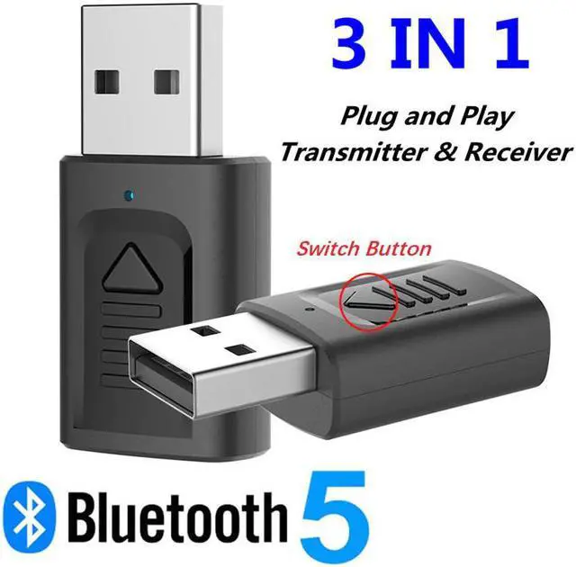 Main image of Bluetooth 5.0 Audio Receiver Transmitter 3 IN 1 Mini 3.5mm Jack AUX RCA Stereo Music Wireless Adapter for TV Car PC Speaker