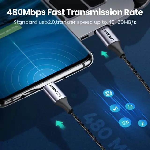 Alt view image 4 of 5 - USB C to USB Type C for  S20 PD 60W Cable for MacBook Pro iPad Pro2020 Quick Charge 4.0 USB-C Fast USB Charge Cord