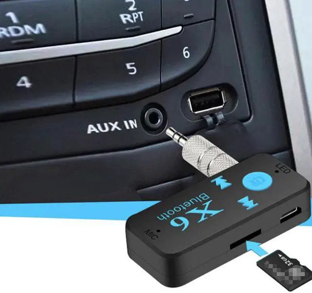 Main image of Mini Wireless Bluetooth Receiver 3.5mm Jack Car AUX Audio  Adapter Hands- Car Kits TF Card Play Mp3 Music Receiver