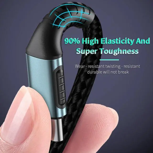 Alt view image 3 of 5 - Type C To Micro Usb Cable Fast Charging For     1M Mole Phone Charging Cable QC3.0  Charger Cord