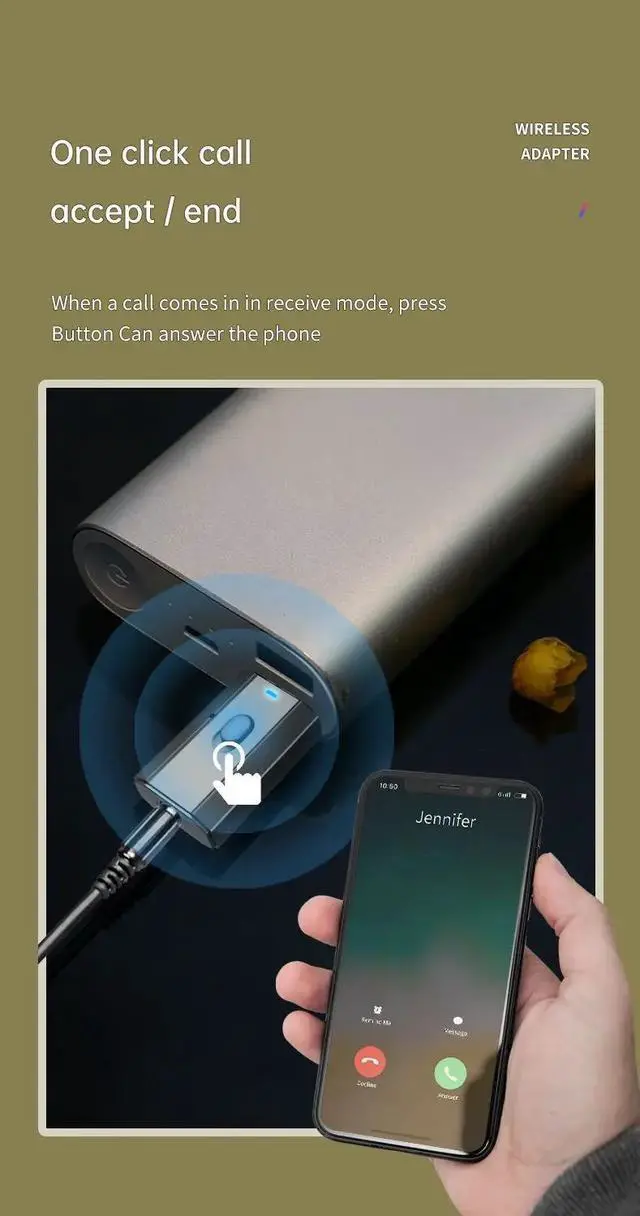 Alt view image 2 of 5 - 5.0 Bluetooth Adapter USB Wireless Bluetooth Transmitter Receiver Music Audio for PC TV Car Hands-free 3.5mm AUX Adapter