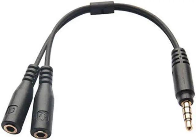 Main image of 3.5mm One Point Two Audio Cable Mole Phone K Song Extension Cable Male To 2 Female Earphone Microphone Adapter Audio Cable