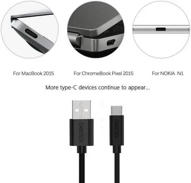 Alt view image 4 of 5 - USB Type C Cable Mole Phone Charging Cable for Mi 9t Fast Charging Type C Cable for USB Type-C Devices