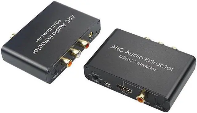 Alt view image 4 of 5 - 192KHz ARC o Adapter o Extractor Digital to Analog o Converter DAC SPDIF Coaxial RCA 3.5mm Jack Output