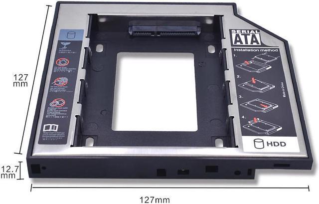 Alt view image 2 of 5 - Universal 2nd HDD/SSD/DVD Caddy 12.7mm SATA 3.0 2.5 Hard Drive Caddy Adapter DVD SSD For Laptop Optical Bay HDD Case