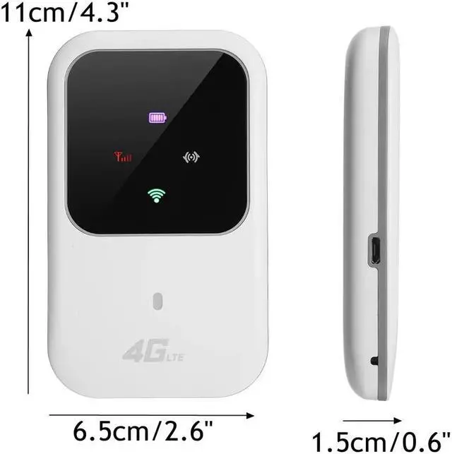 Alt view image 3 of 5 - 4G LTE Portable Mobile Router Home USB Interface Modem Wireless WiFi Battery Powered Hotspot Car Camping Small LED Indicator