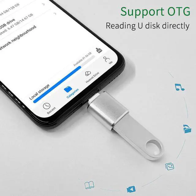 Alt view image 2 of 5 - C to USB 3.0 Adapter OTG Cable Adapter for Macbook Pro Air OTG Adapter