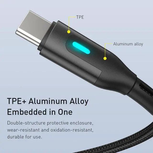 Alt view image 2 of 5 - USB Type C LED Cable USB C Cable for  S20 S10 Quick Charge 3.0 USB C Cable Phone Cord Type C Cable LED Wire Code